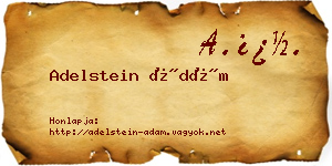 Adelstein Ádám névjegykártya