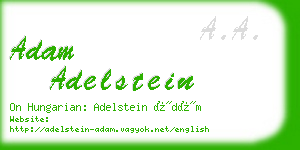 adam adelstein business card